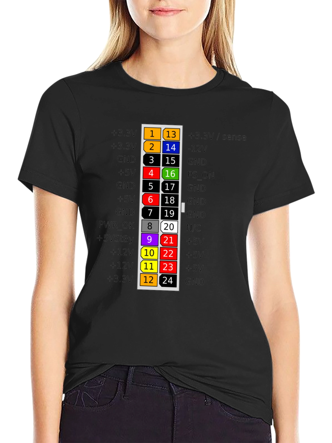 PC Power Supply Pinout Diagram T-Shirt