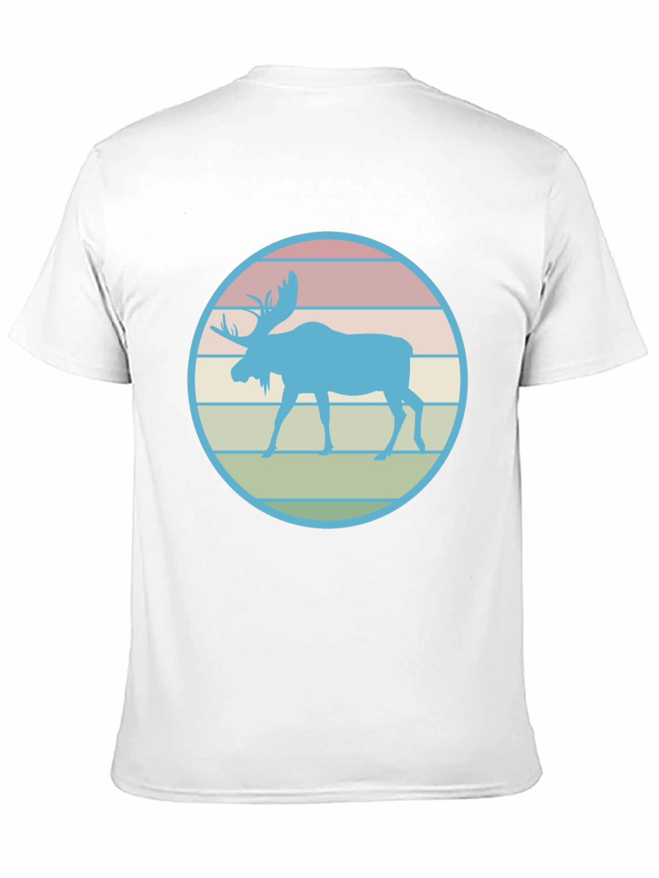 Retro Moose Graphic Tee - Black