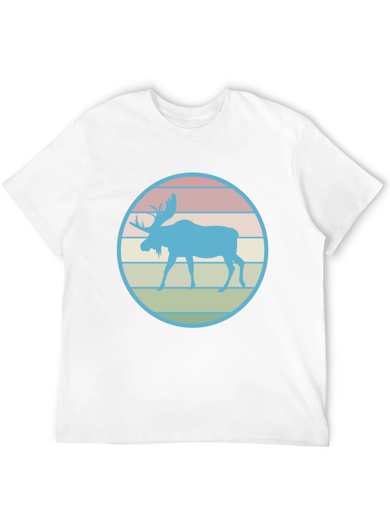 Retro Moose Graphic Tee - Black