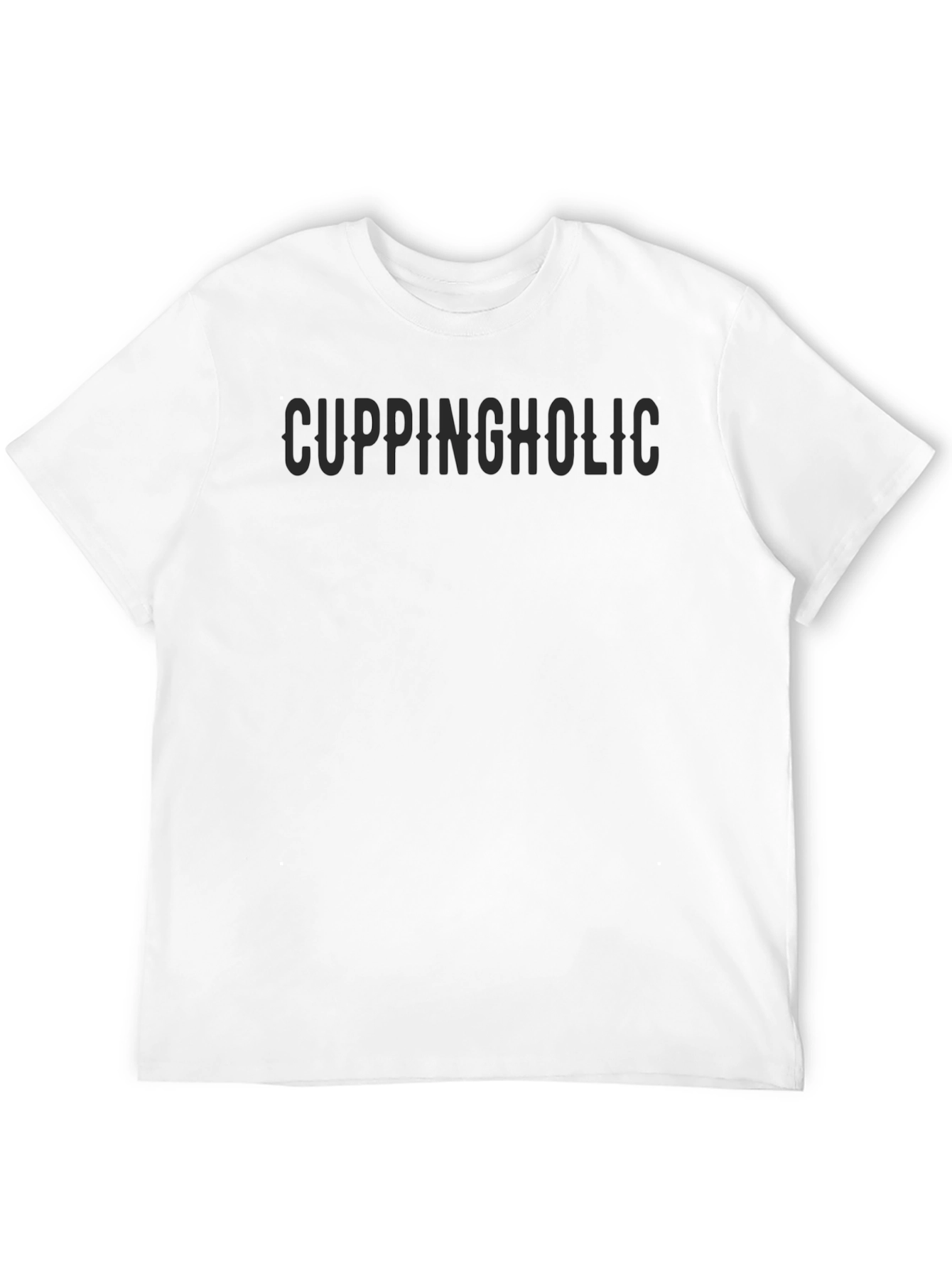 Cuppingholic Black Graphic Tee Shirt