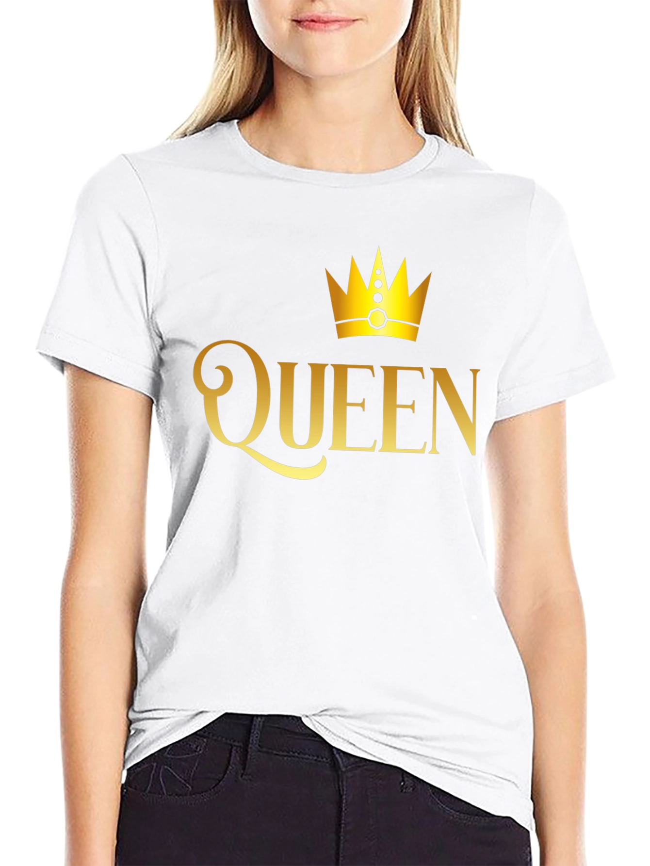 Queen Graphic Tee - Gold Print