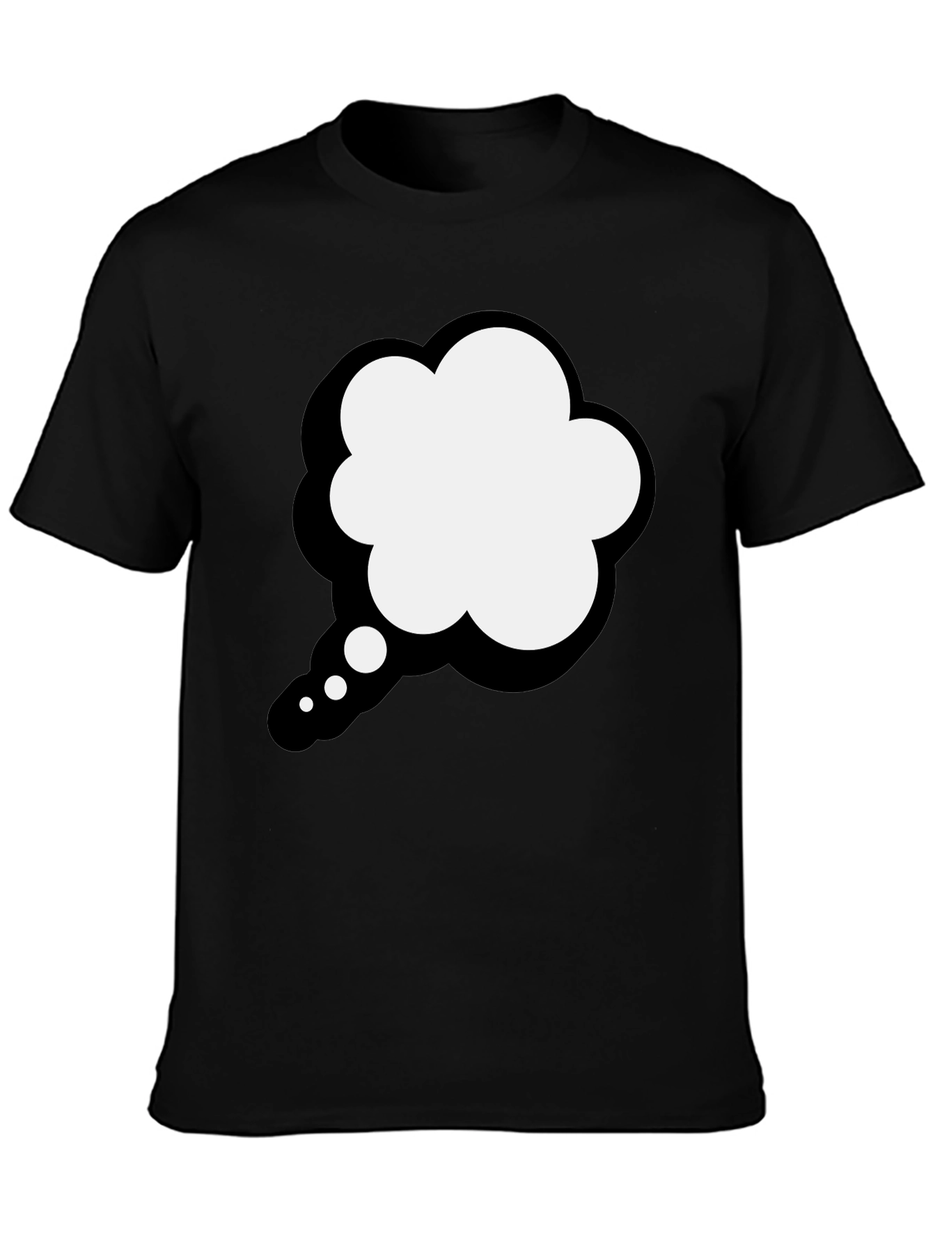 Thinking Cloud Black T-Shirt - Express Yourself
