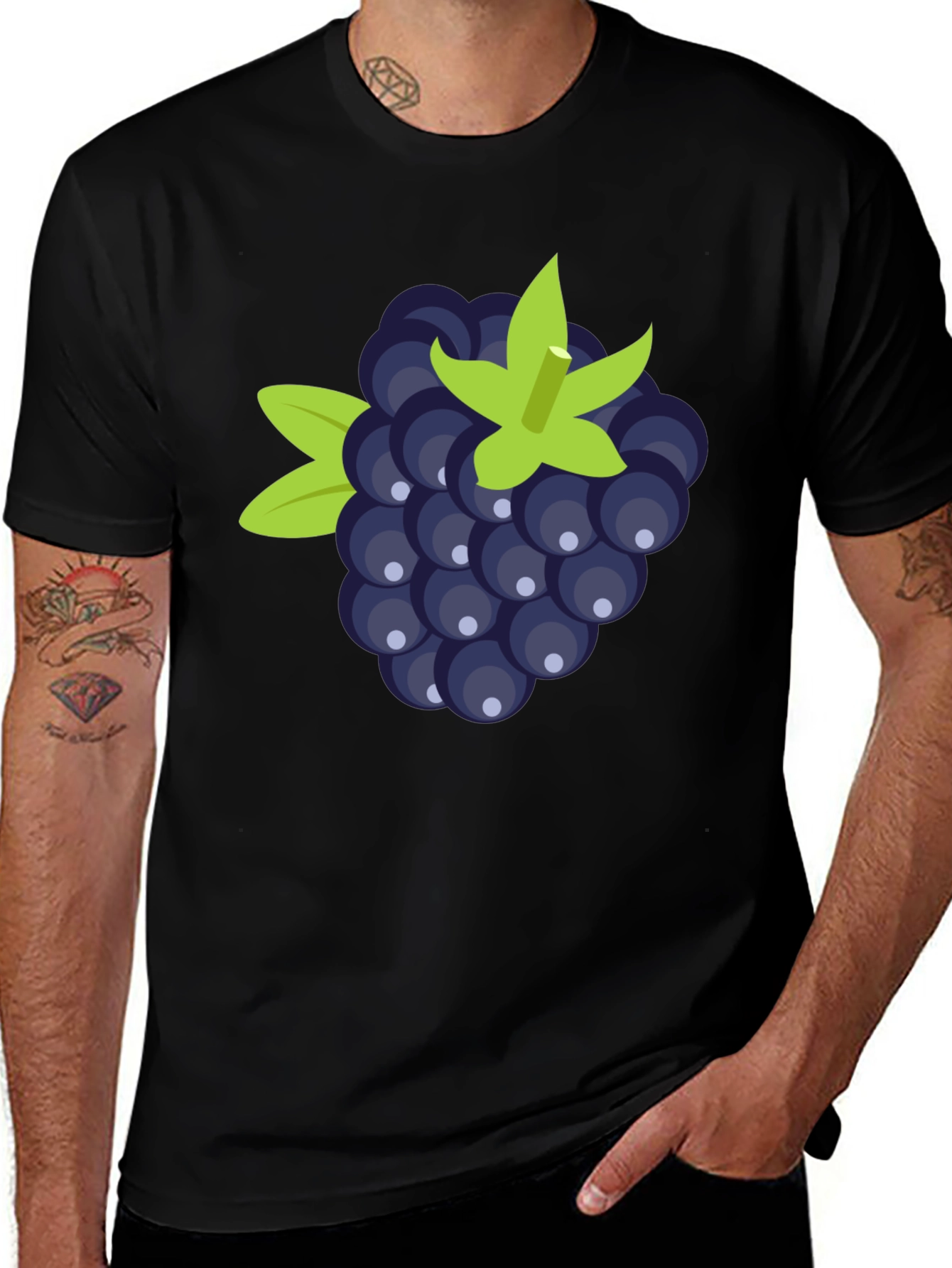 Blackberry Graphic Tee - Soft Cotton Blend