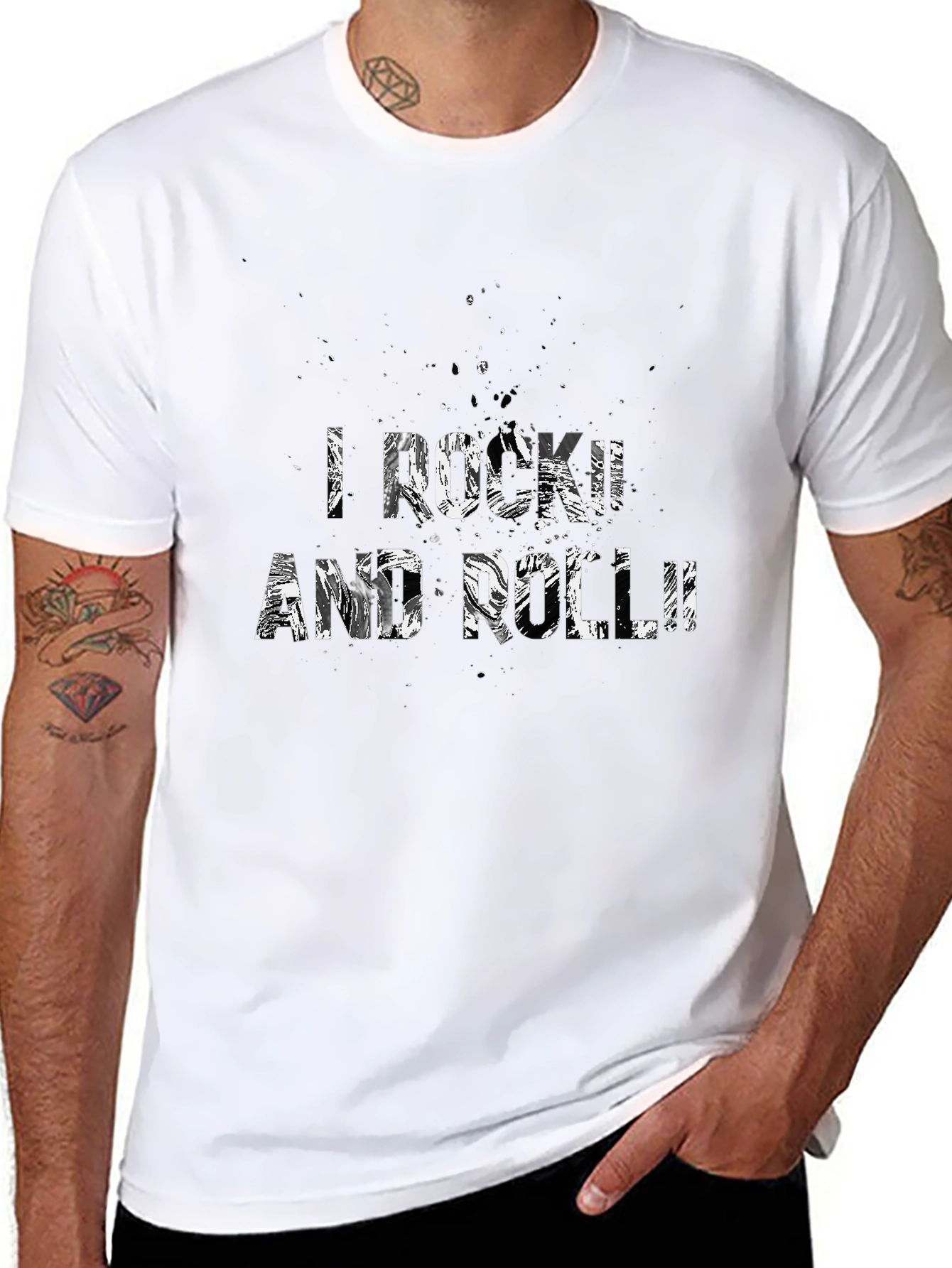 I Rock and Roll T-Shirt - Black Graphic Tee
