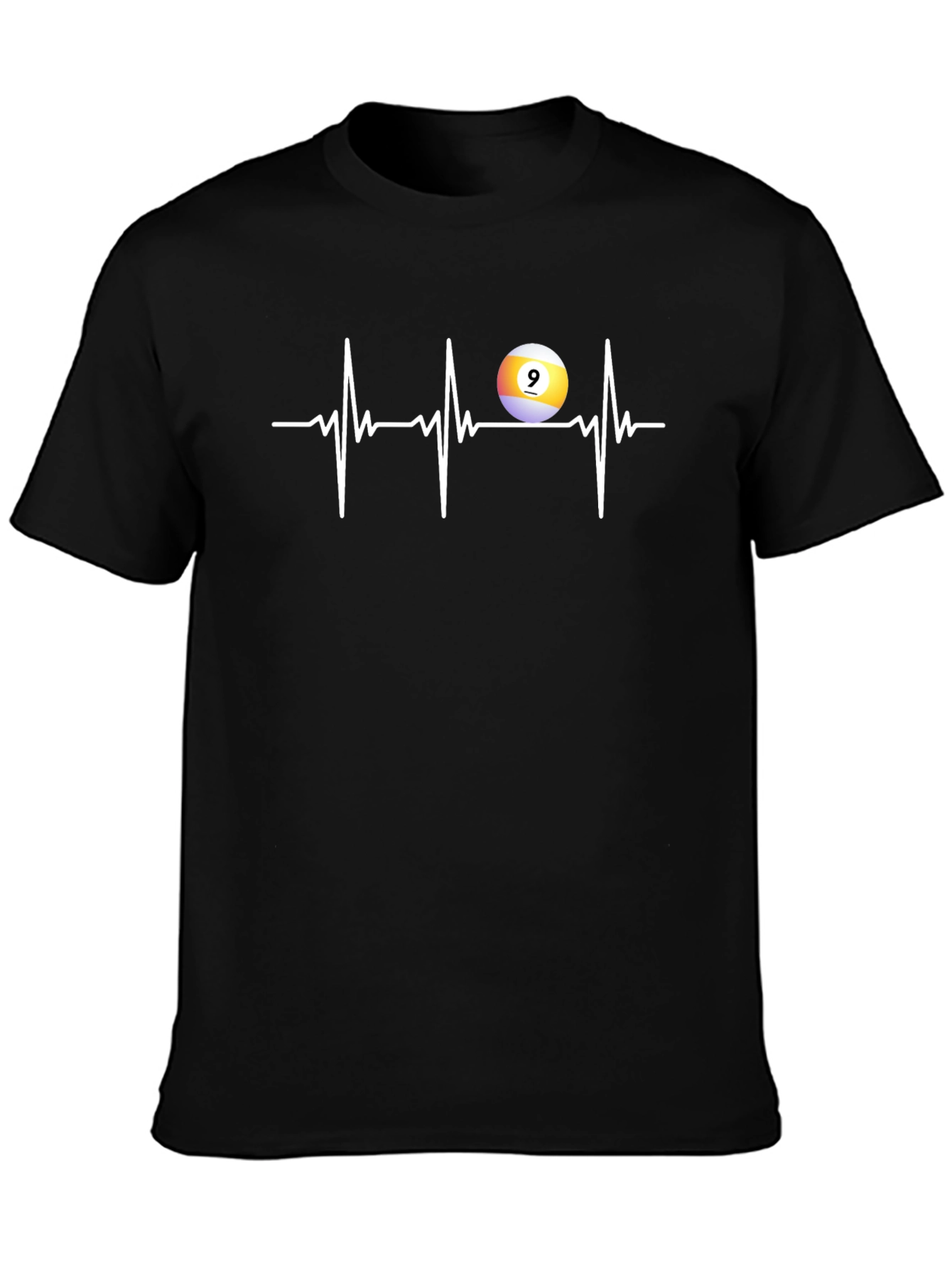 Pool Heartbeat T-Shirt: Nine Ball Design