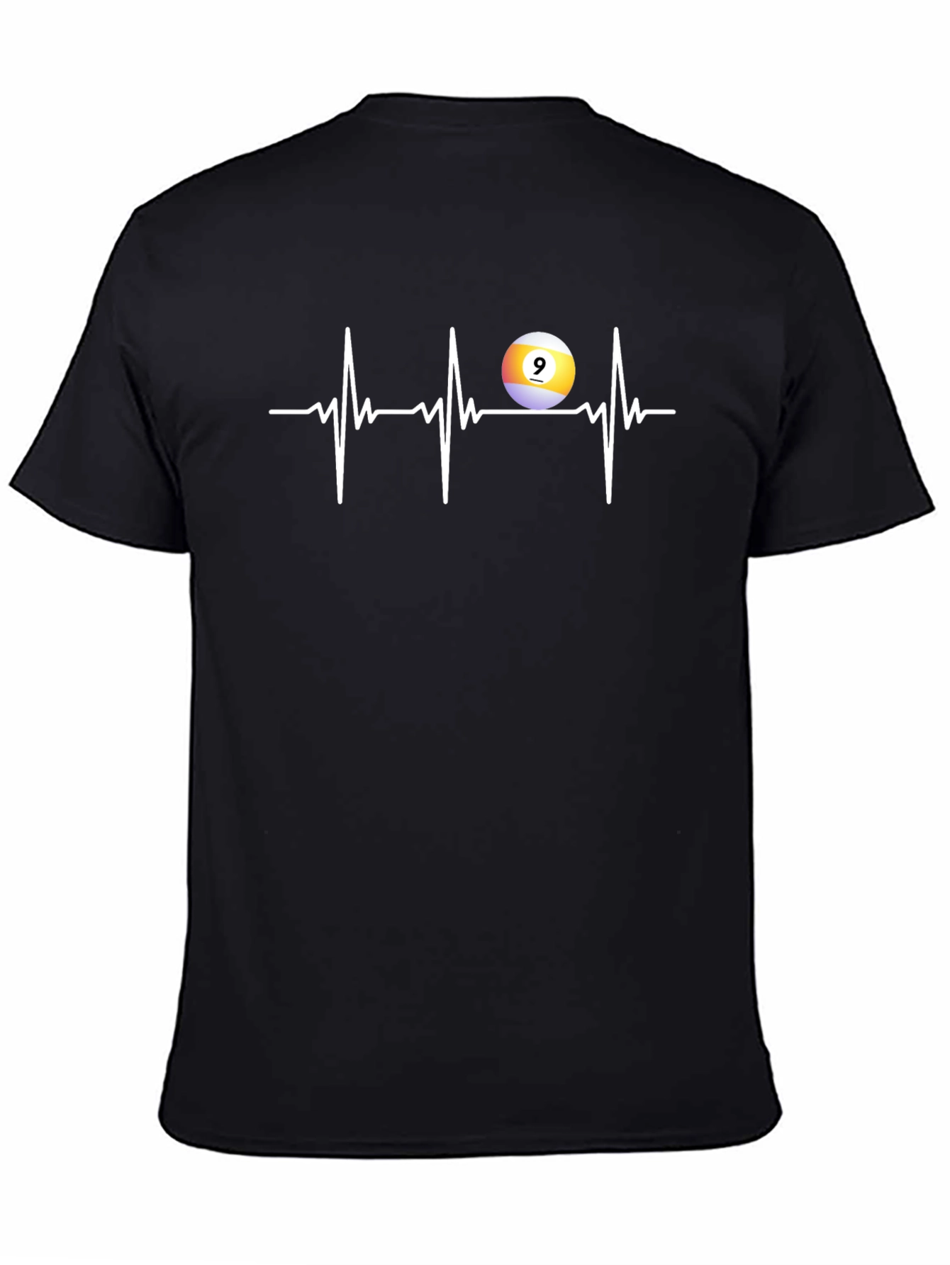 Pool Heartbeat T-Shirt: Nine Ball Design