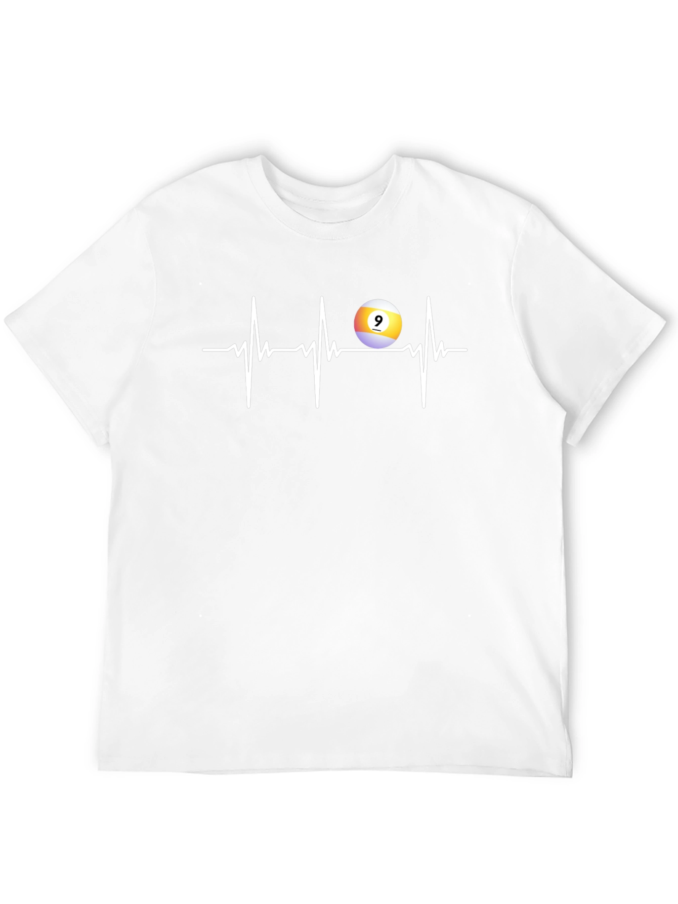 Pool Heartbeat T-Shirt: Nine Ball Design