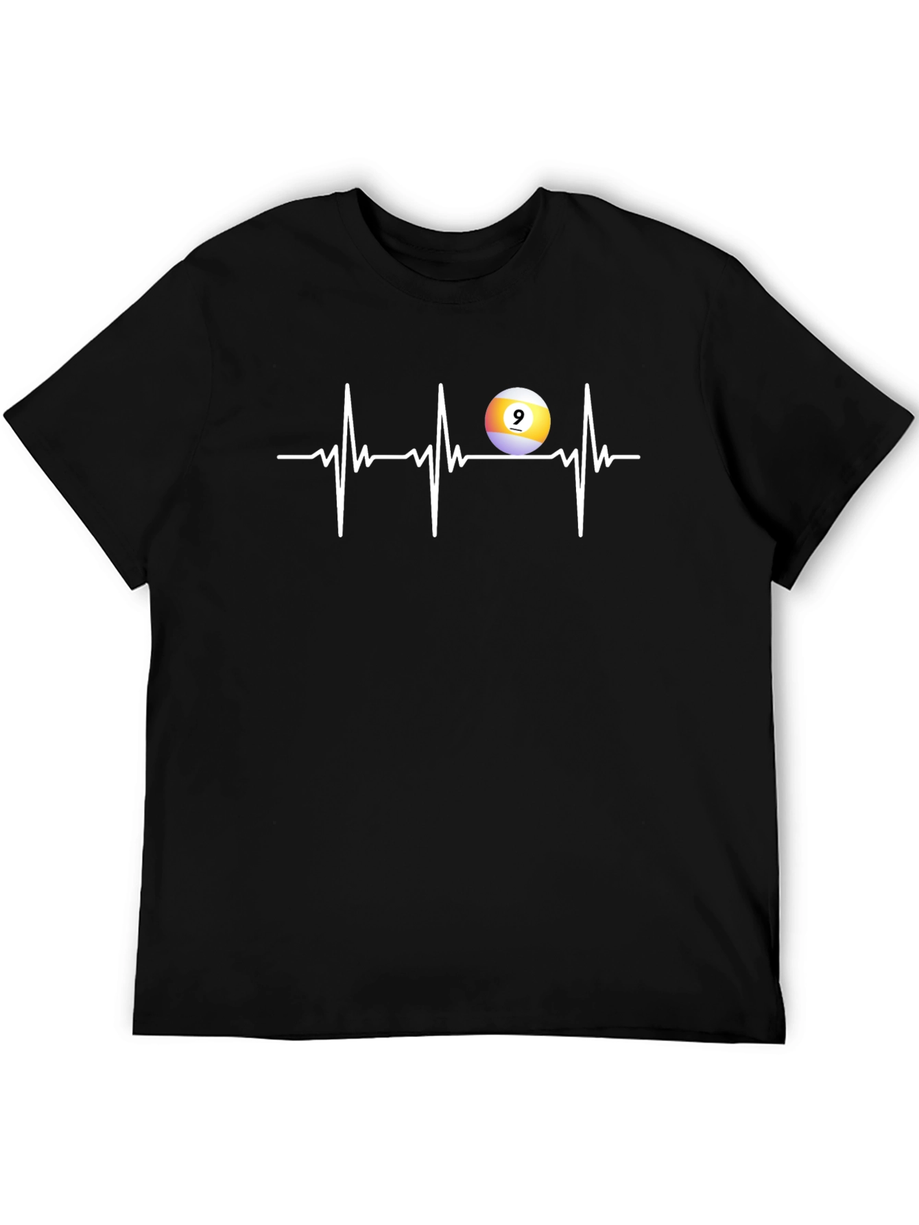 Pool Heartbeat T-Shirt: Nine Ball Design
