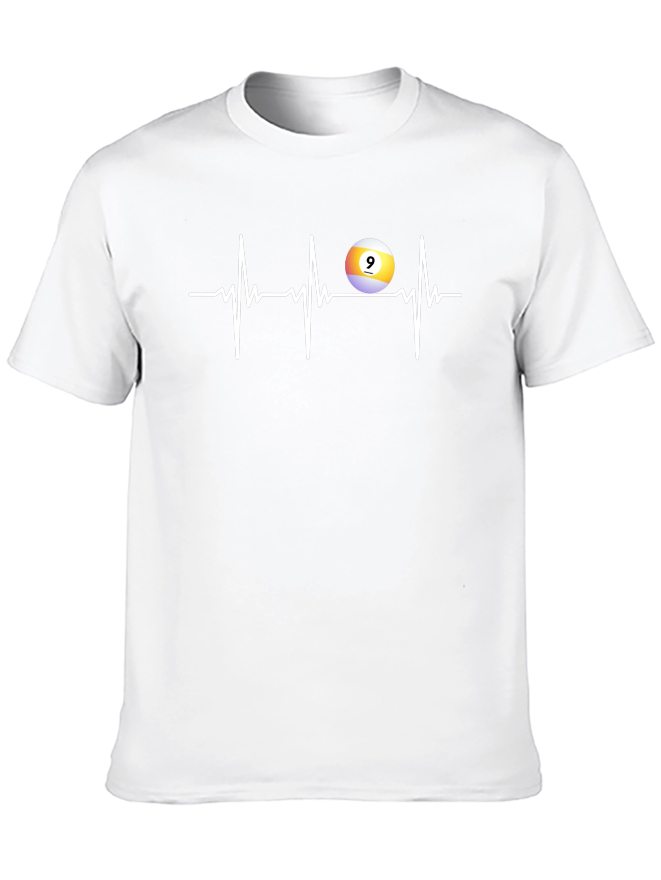 Pool Heartbeat T-Shirt: Nine Ball Design