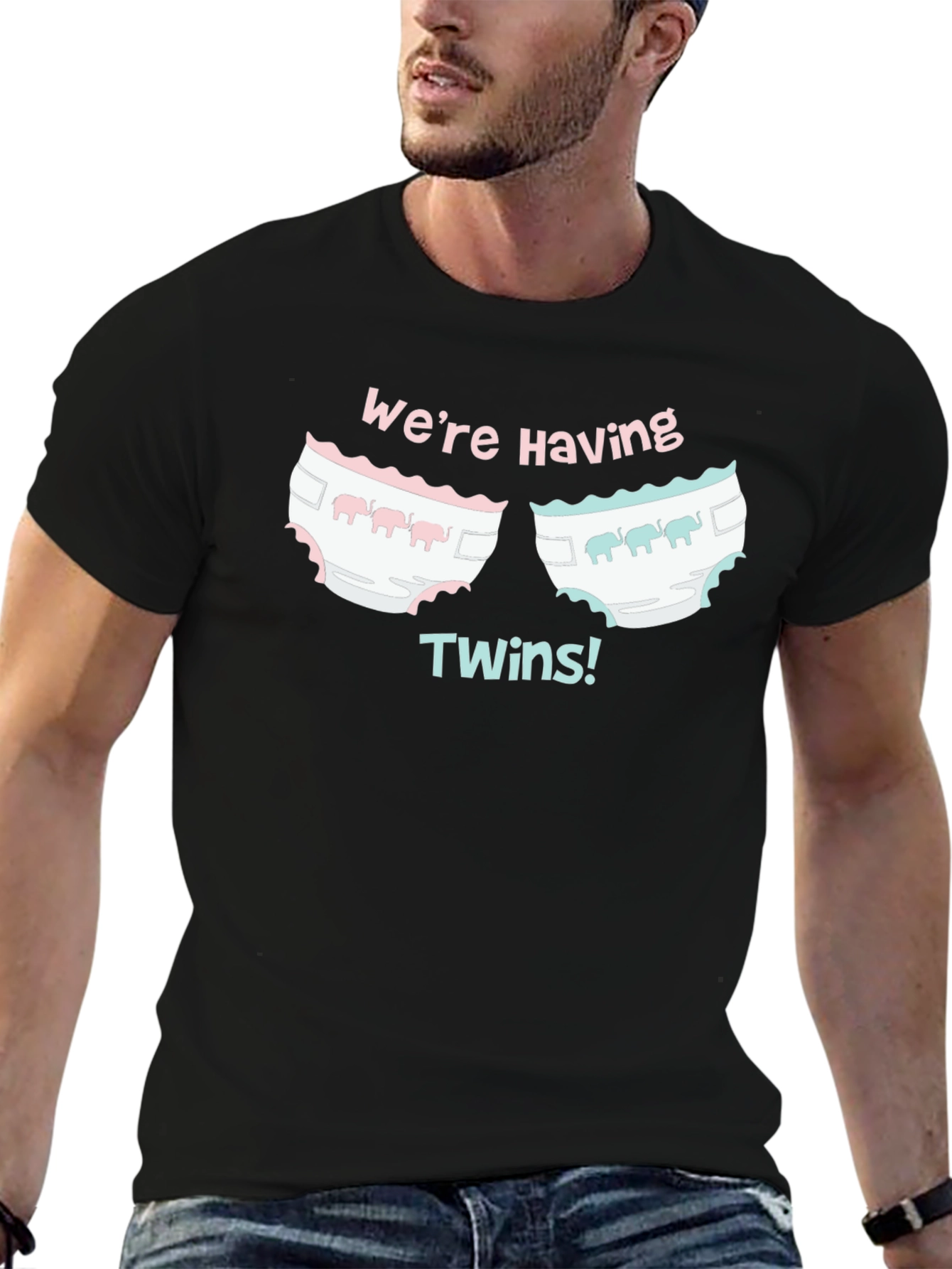Were Having Twins Baby Shower T-Shirt