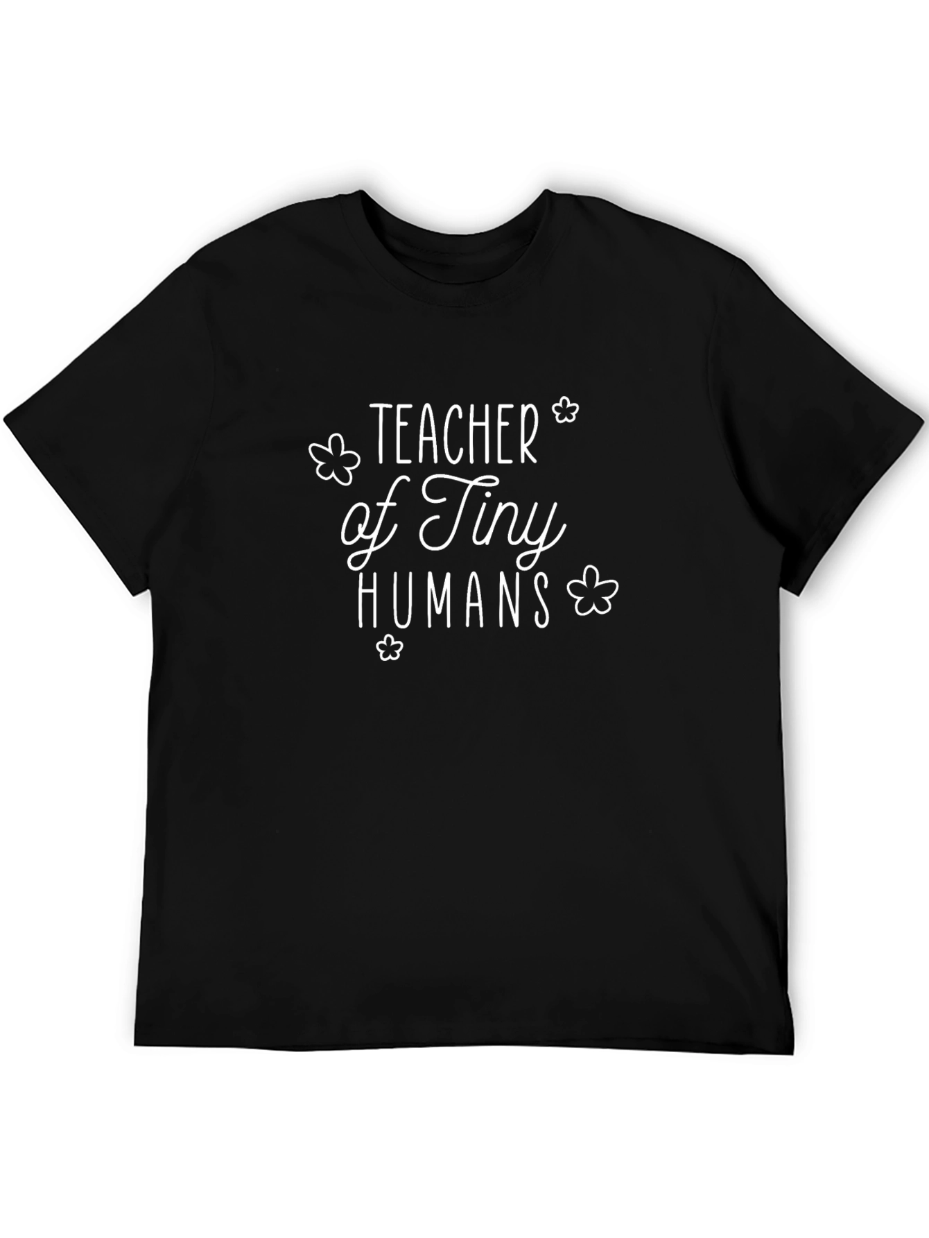 Teacher of Tiny Humans T-Shirt - Black Cotton Tee
