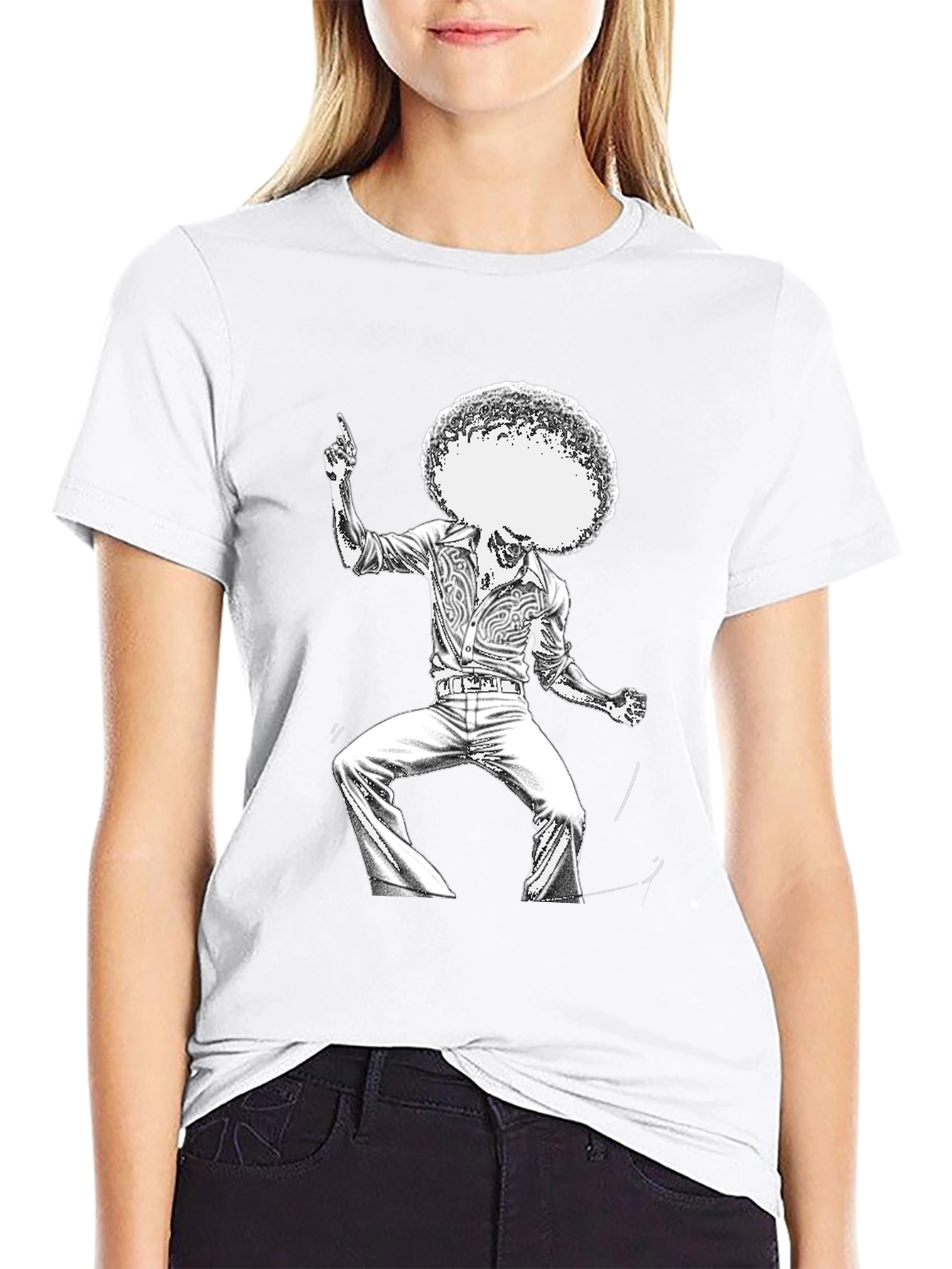 Retro Disco Dancer Black T-Shirt