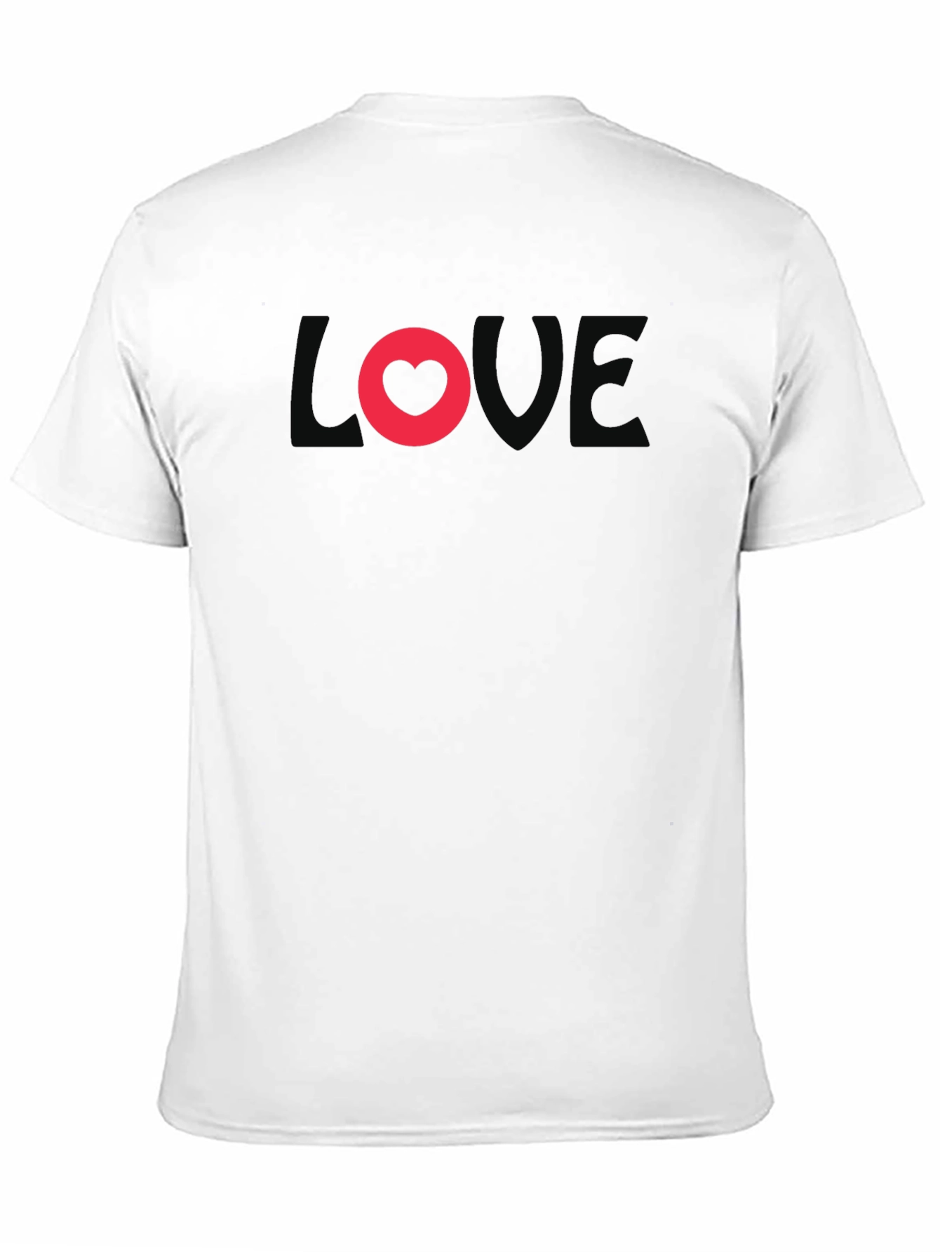 Love Heart Graphic Black T-Shirt