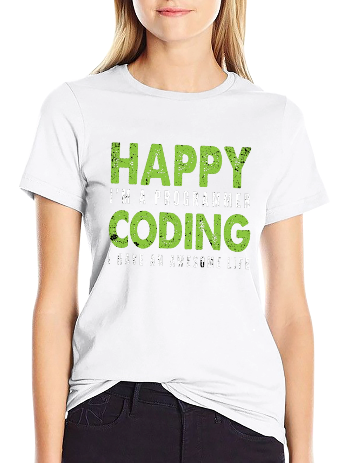 Happy Programmer Coding T-Shirt - Awesome Life