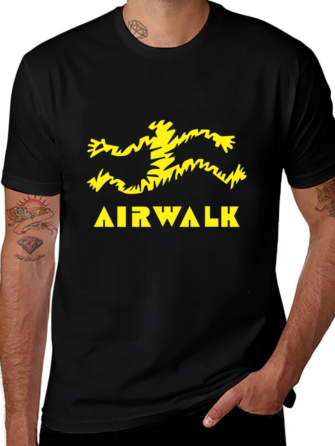 Retro Airwalk Logo Black T-Shirt