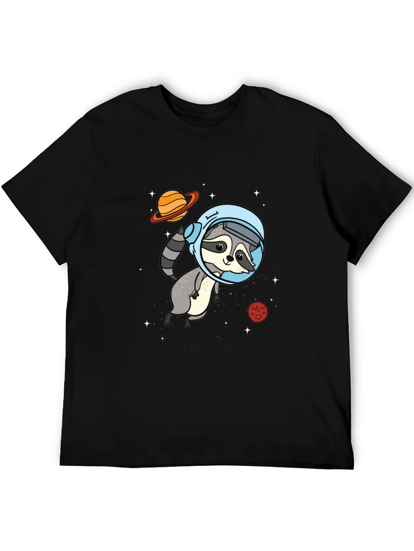 Astronaut Raccoon Graphic Tee - Space Adventure Style