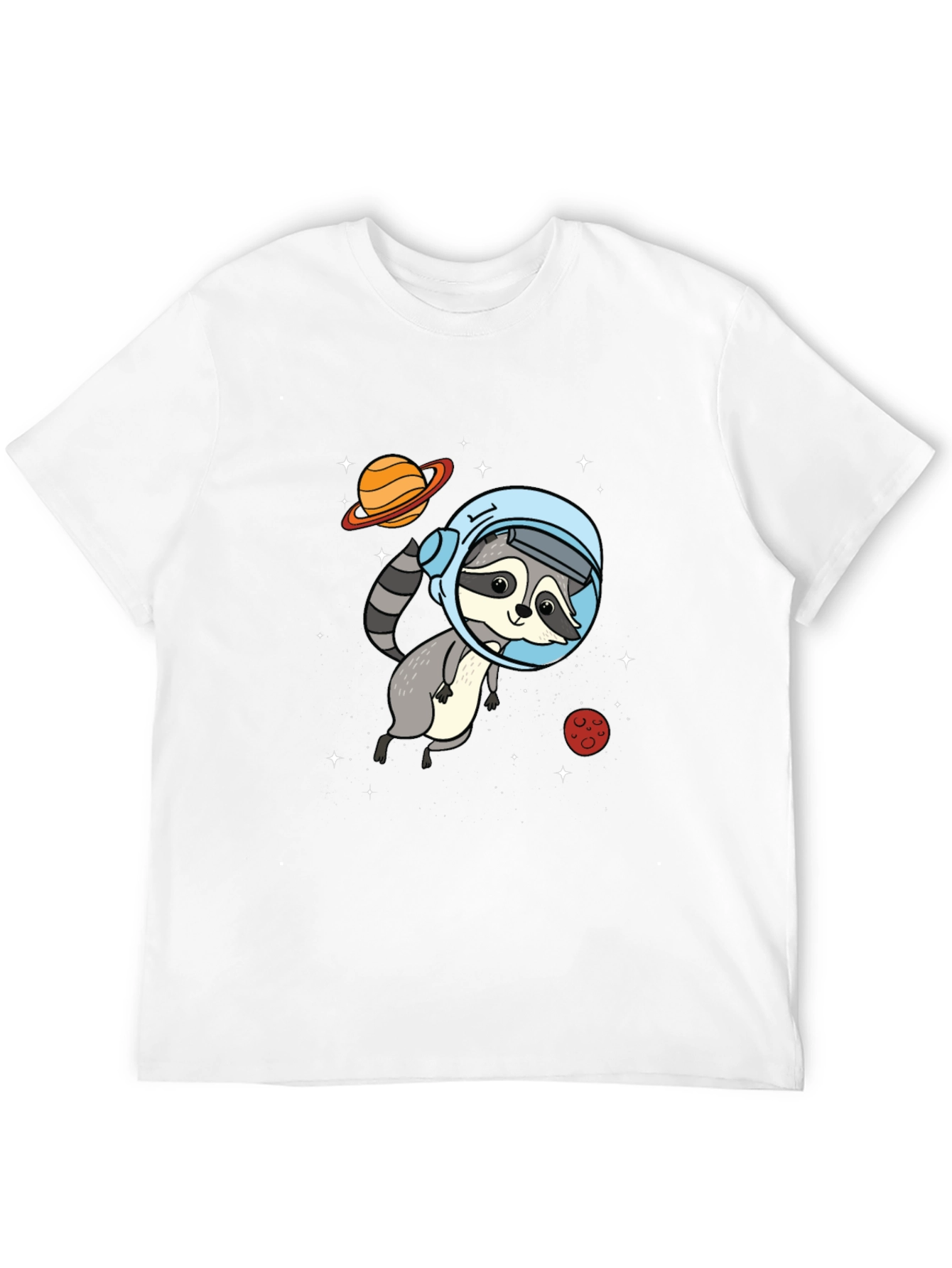 Astronaut Raccoon Graphic Tee - Space Adventure Style