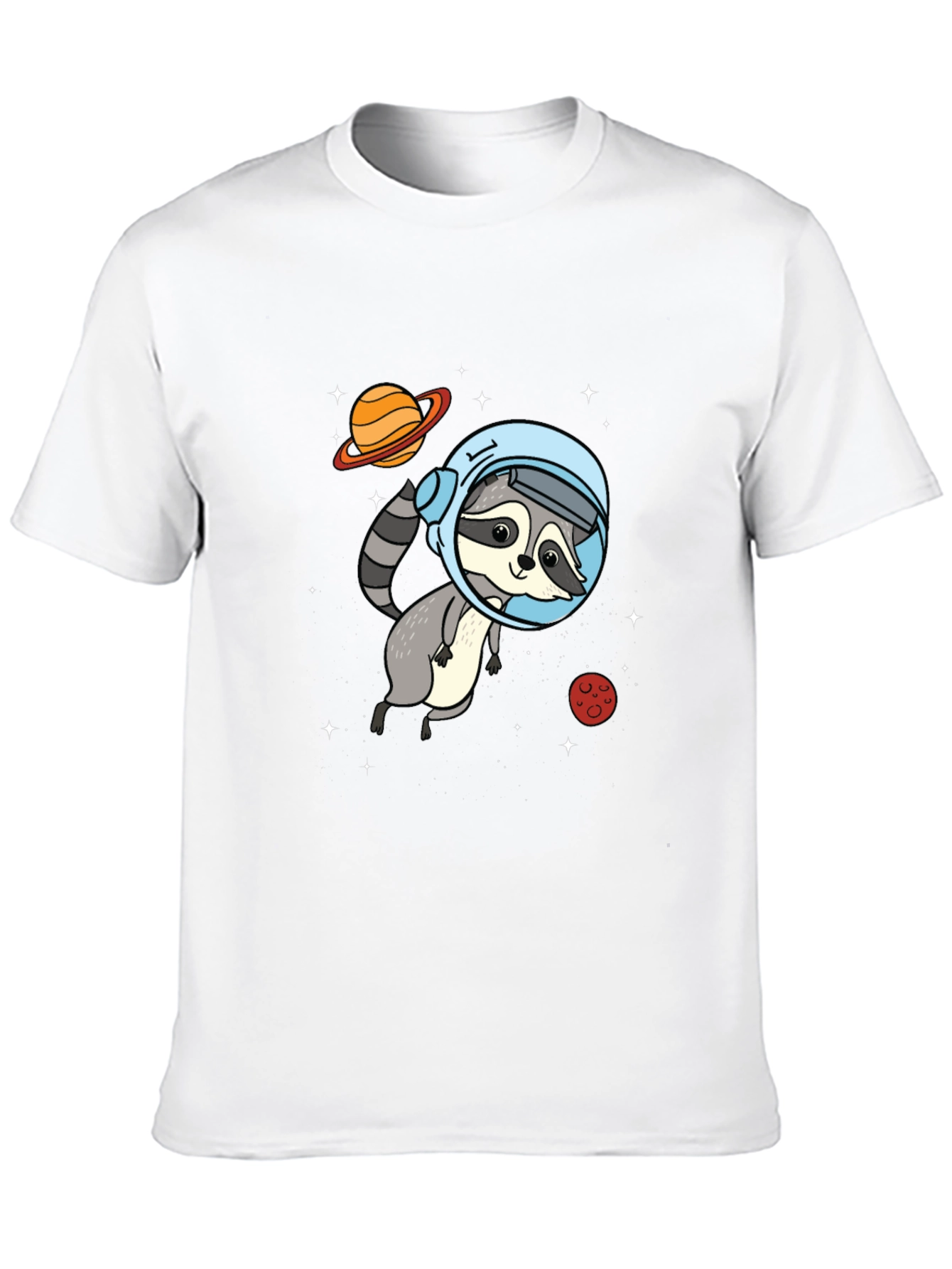 Astronaut Raccoon Graphic Tee - Space Adventure Style