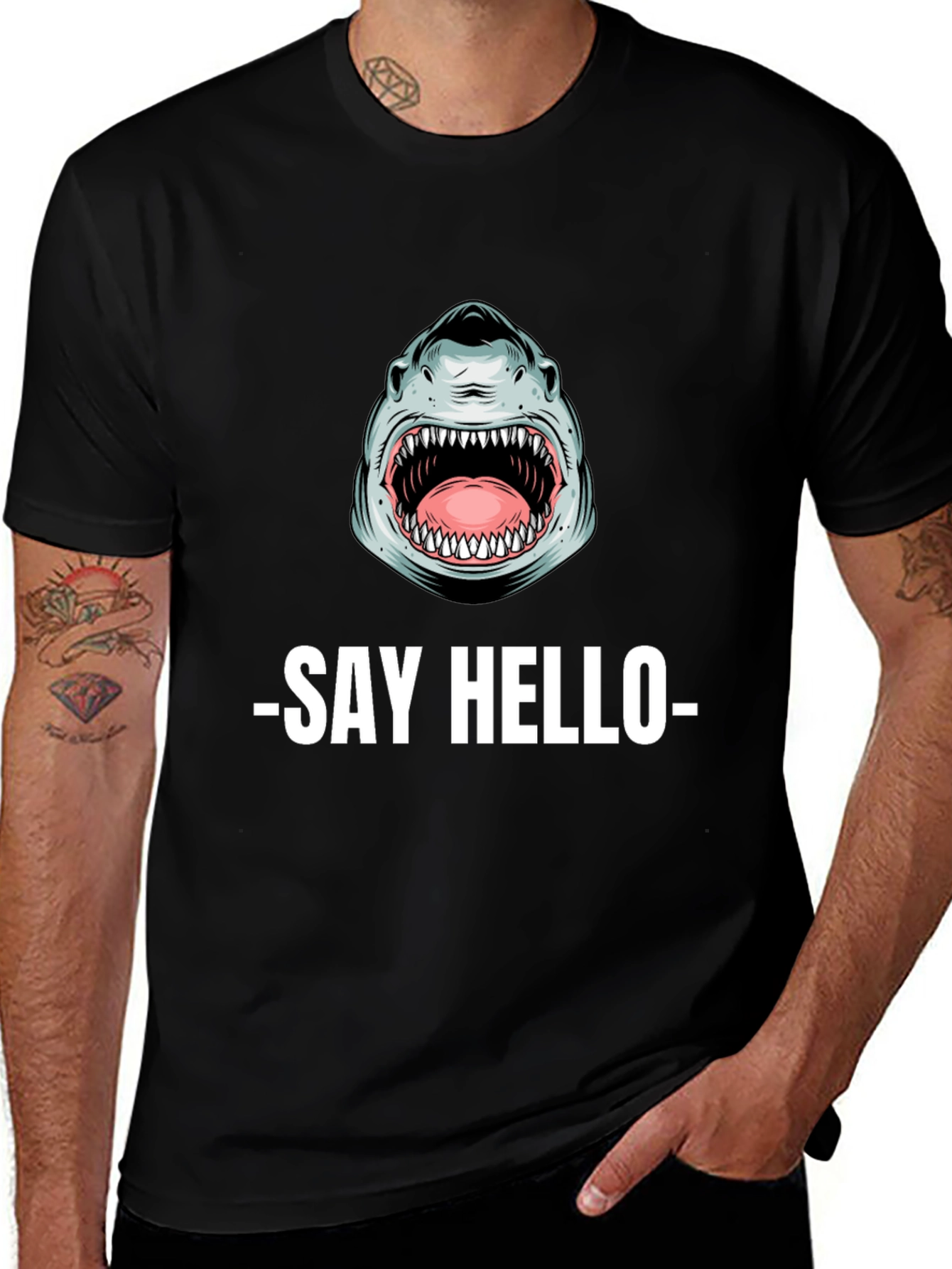 Shark Say Hello Graphic T-Shirt