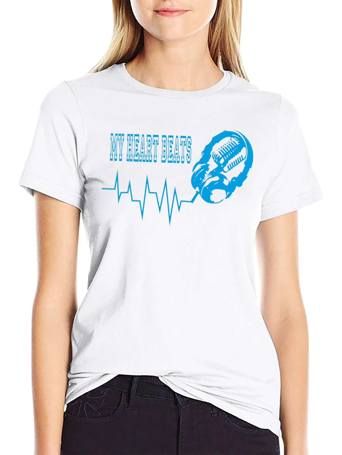 My Heart Beats Microphone T-Shirt