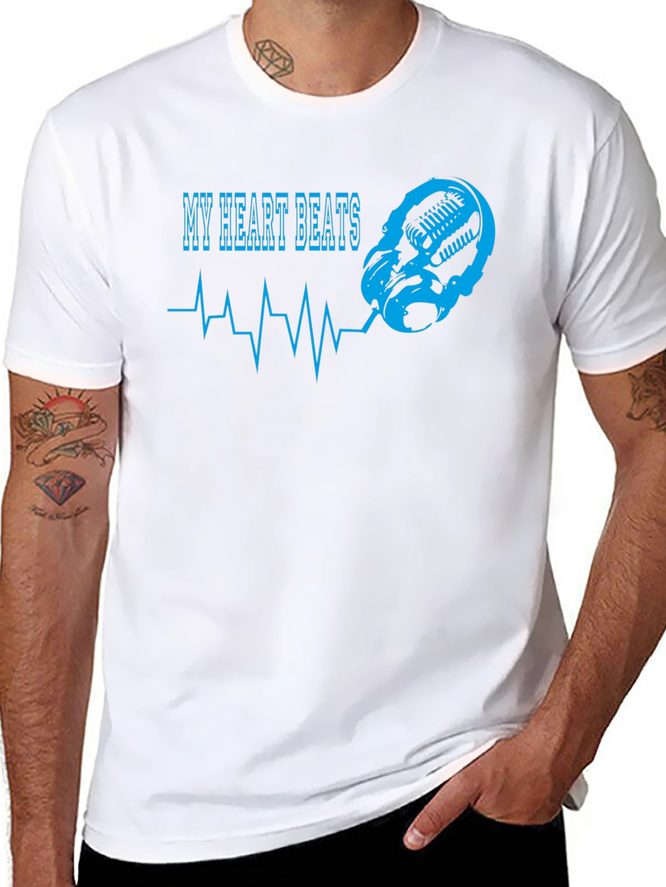My Heart Beats Microphone T-Shirt