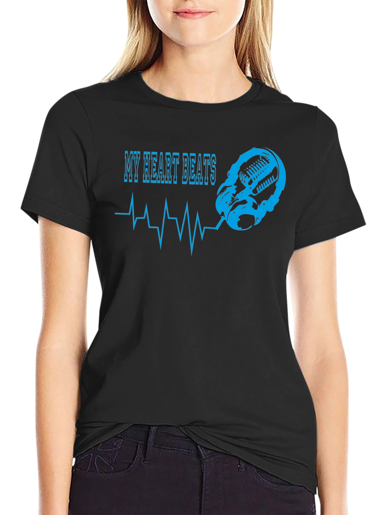 My Heart Beats Microphone T-Shirt