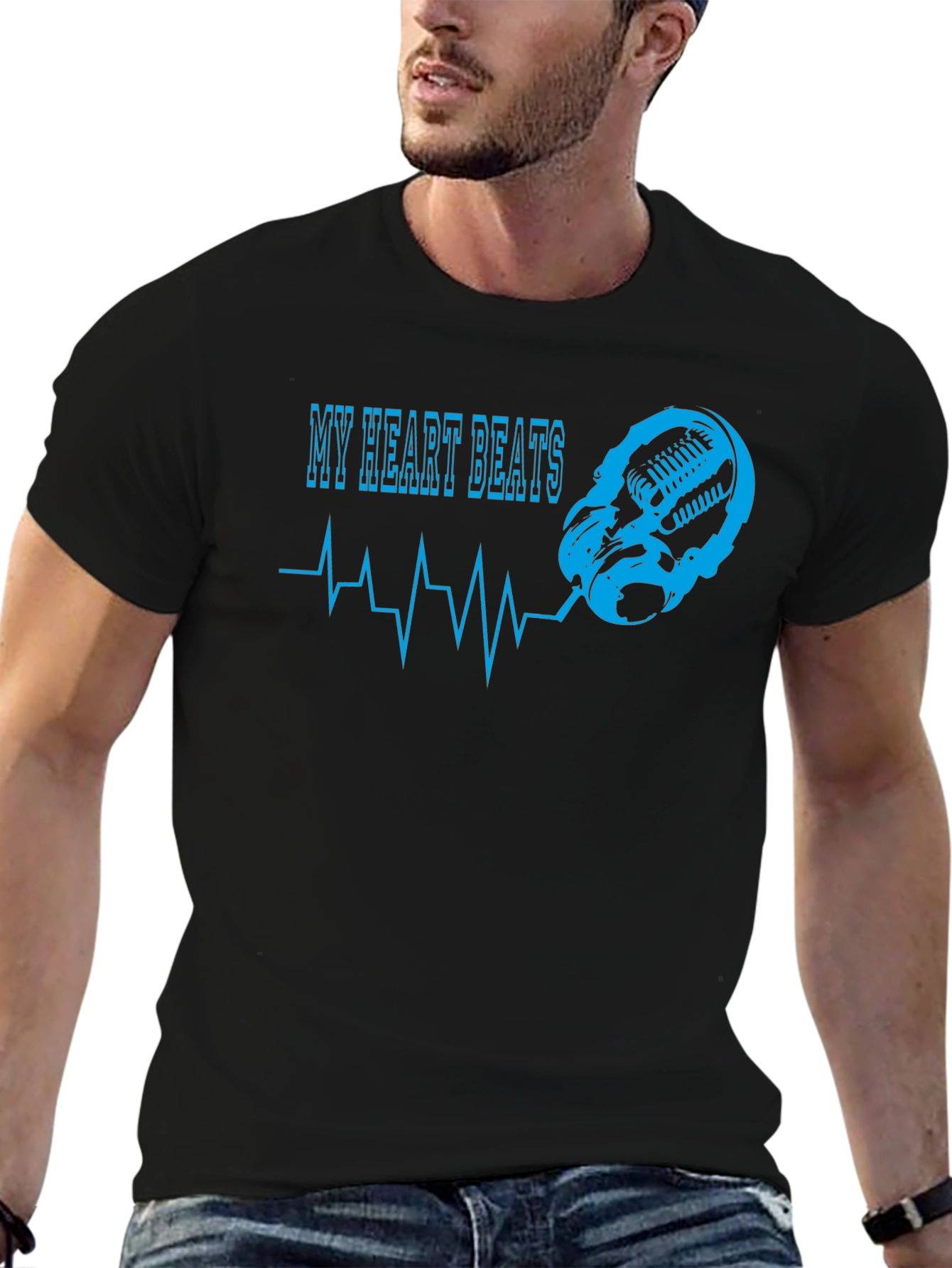 My Heart Beats Microphone T-Shirt