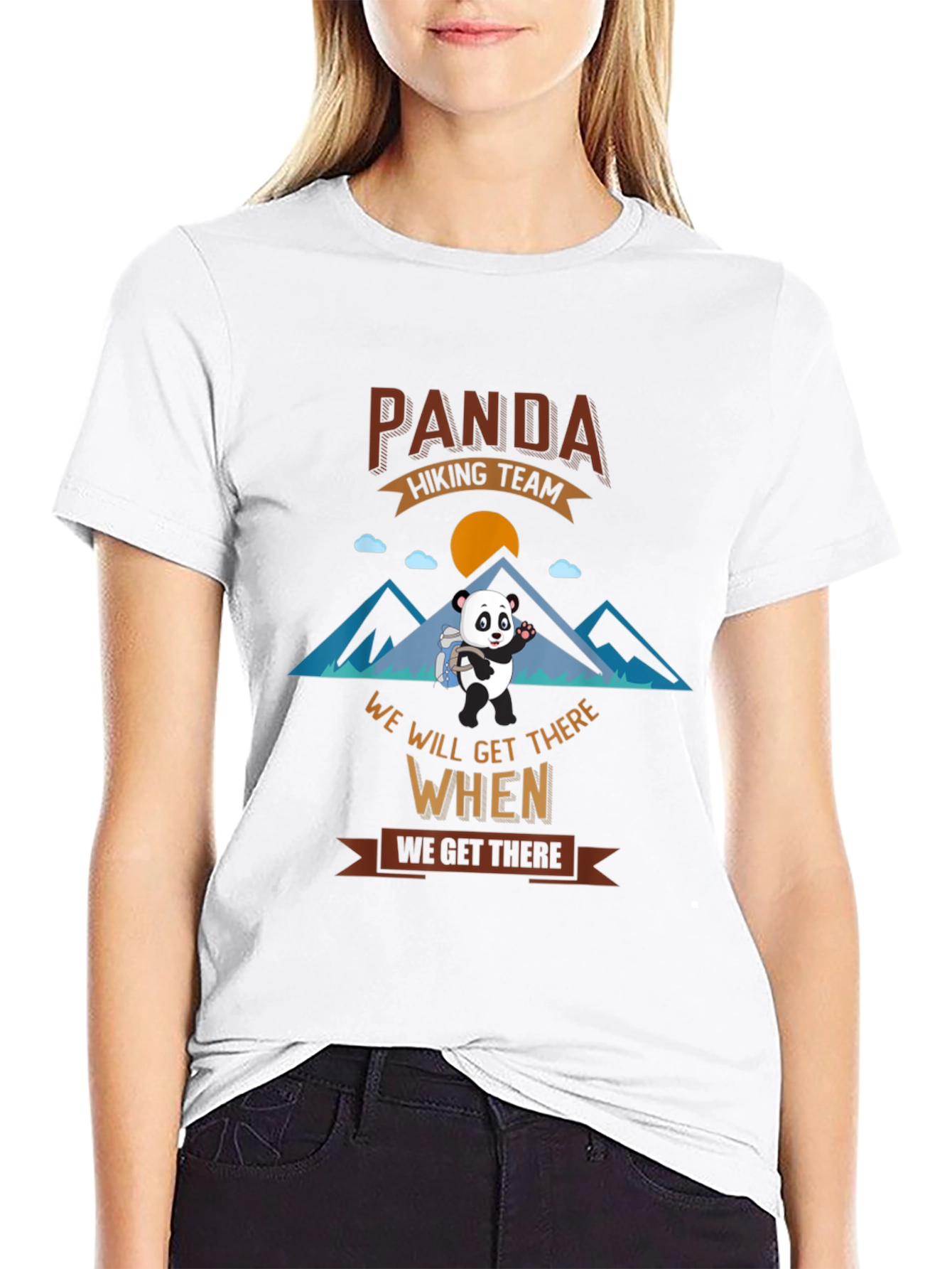 Panda Hiking Team Graphic T-Shirt
