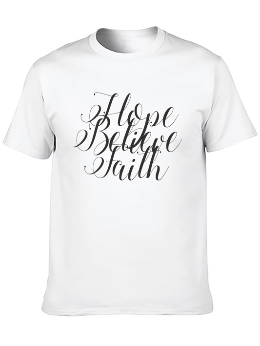 Hope Believe Faith Black Graphic Tee