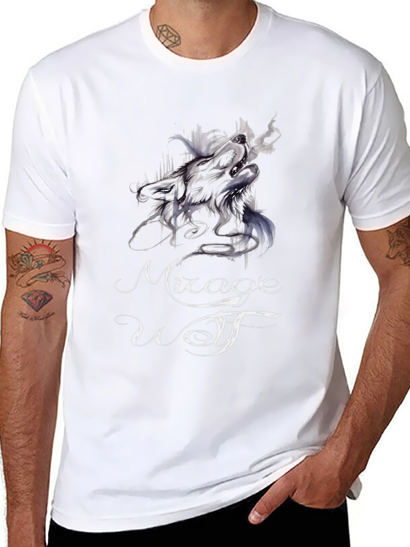 Mirage Wolf T-Shirt - Stylish Graphic Tee