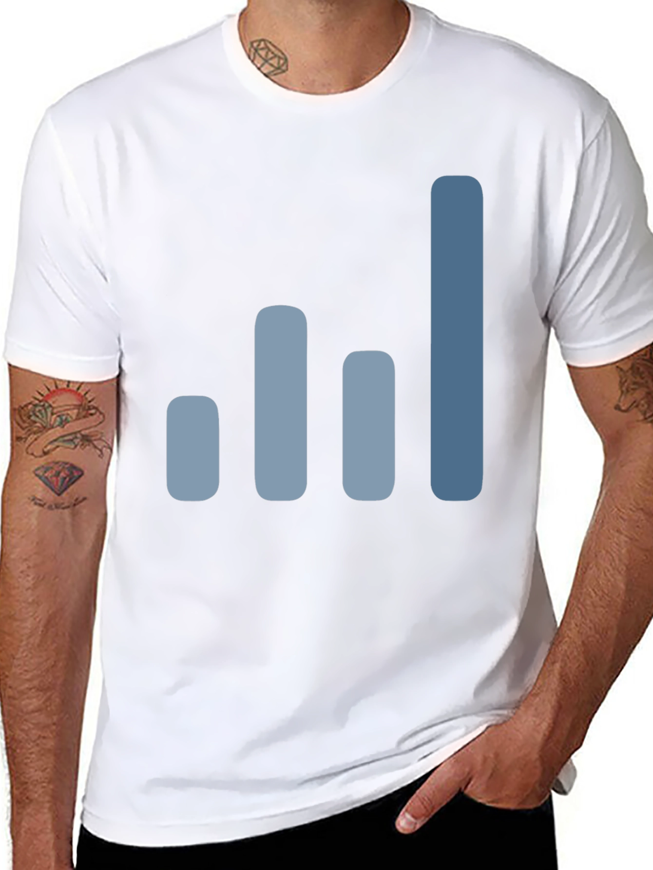Signal Bars Graphic Print T-Shirt