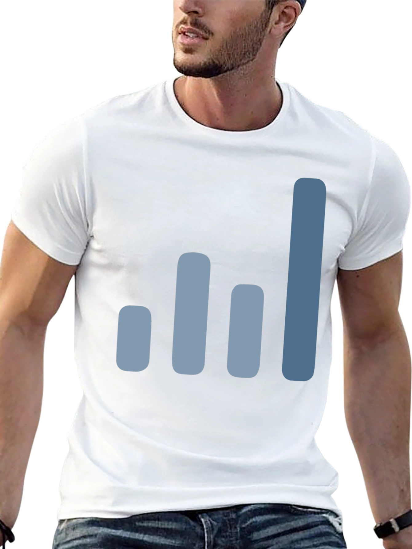 Signal Bars Graphic Print T-Shirt