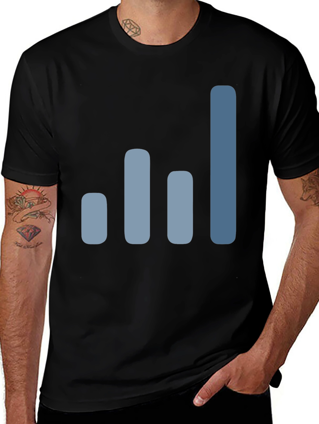 Signal Bars Graphic Print T-Shirt