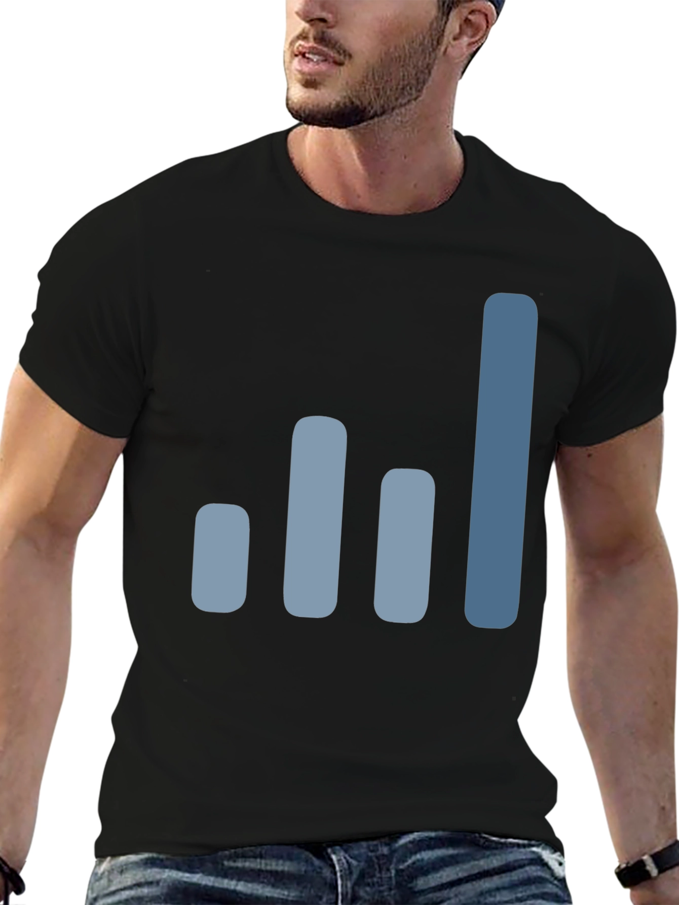 Signal Bars Graphic Print T-Shirt