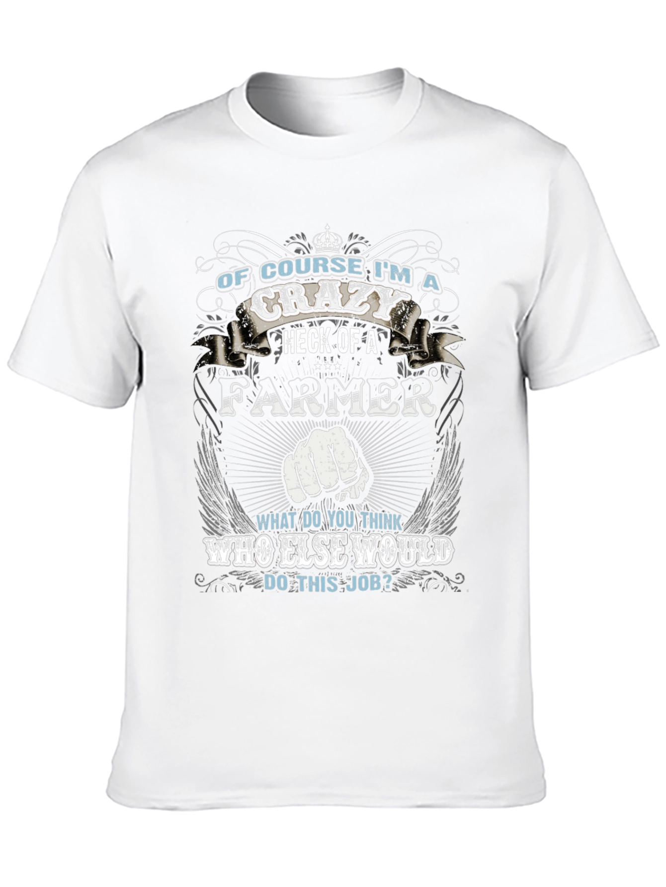 Crazy Farmer T-Shirt - Black Cotton Tee