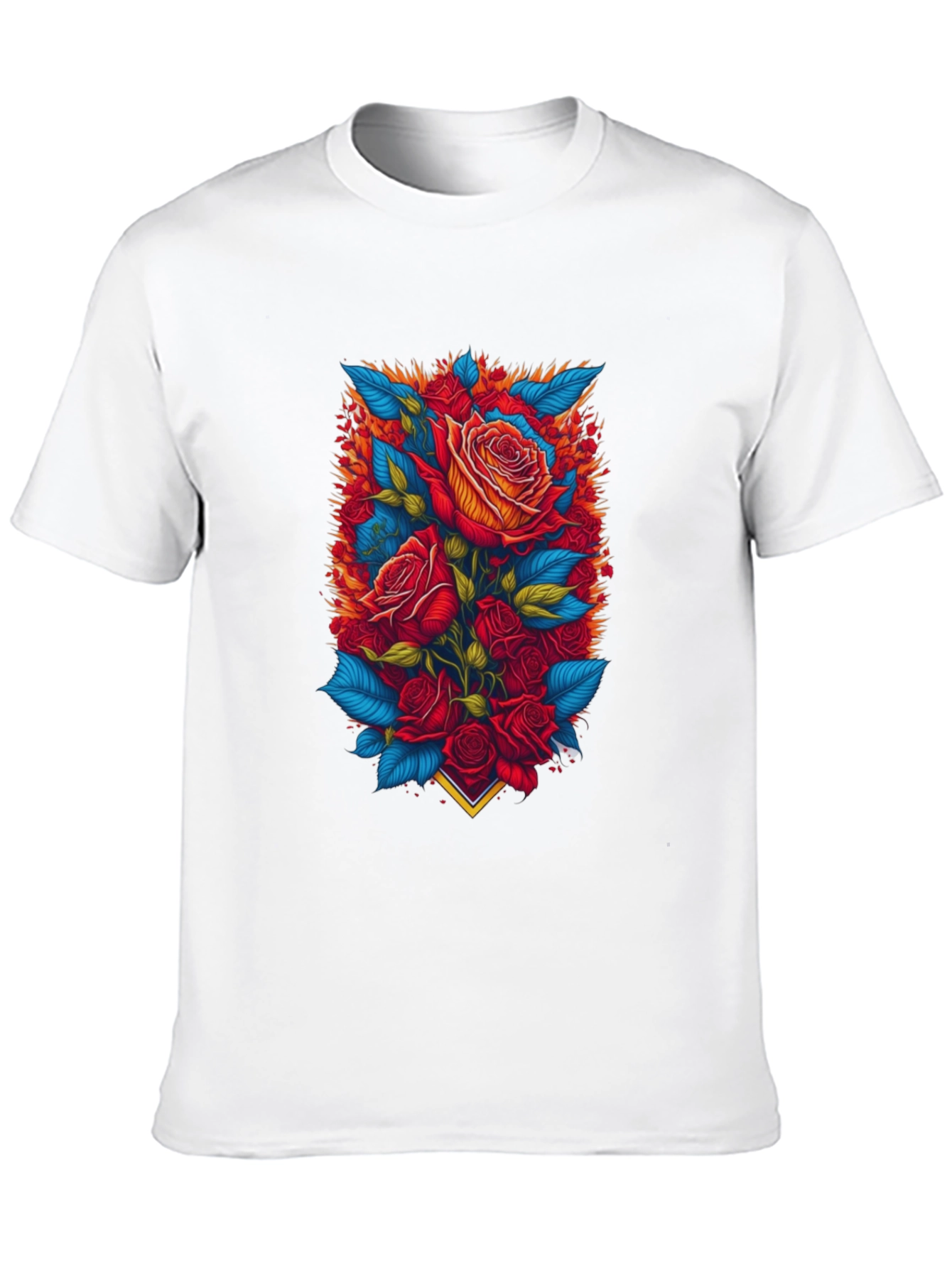 Floral Rose T-Shirt - Bold Graphic Print